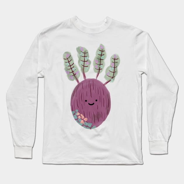 Cute floral beets Long Sleeve T-Shirt by artoftilly